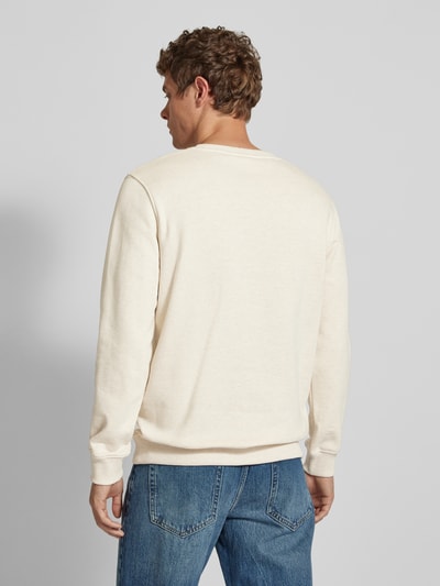 Pepe Jeans Sweatshirt met labelstitching, model 'Nouvel' Offwhite - 5