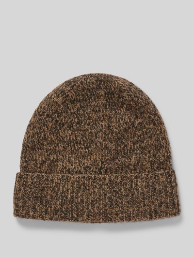 Christian Berg Woman Wollmütze in Strick-Optik Mittelbraun 1