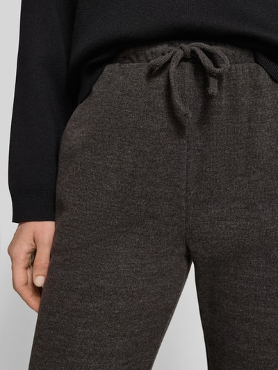 Jake*s Casual Flared Sweathose mit Tunnelzug Schoko Melange 3