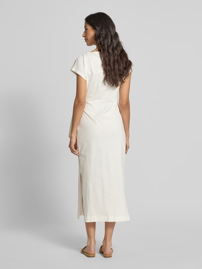 Tommy Hilfiger Tailliertes Freizeitkleid aus reiner Baumwolle Ecru 5