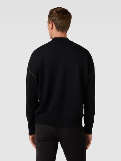 BOSS Strickpullover mit Label-Stitching - Porsche X Boss Collection Black 5