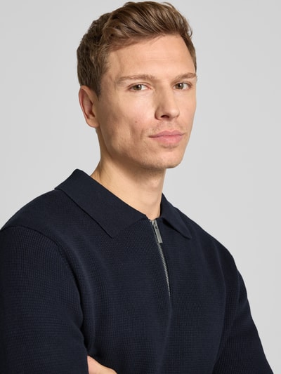SELECTED HOMME Regular fit gebreide pullover van biologisch katoen, model 'DANE' Marineblauw - 3