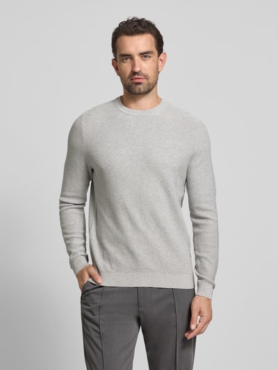 MCNEAL Strickpullover mit gerippten Abschlüssen Mittelgrau Melange 4