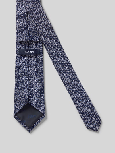 Produktfoto, Krawatte aus Seide im Allover-Look (8 cm) von JOOP! Collection in Blau, fein strukturiert, klassische Form, Allover-Look, 8 cm Breite