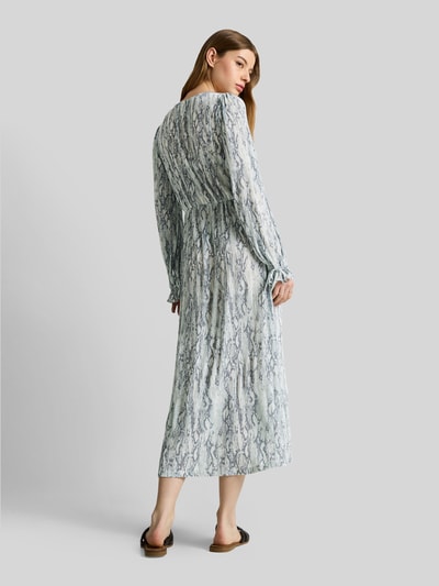 Tom Tailor Denim Freizeitkleid mit V-Ausschnitt Hellgrau 5