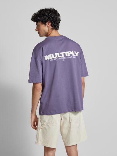 Multiply Apparel Oversized T-Shirt mit Label-Print Lila 5