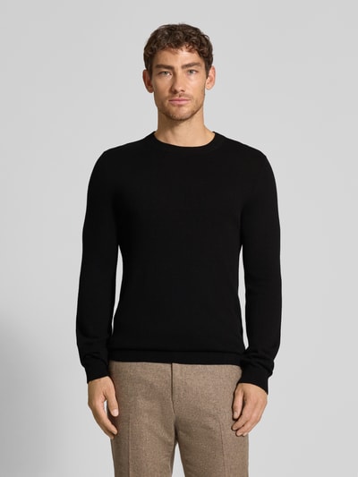 MCNEAL Gebreide pullover van wolmix met kasjmier Zwart - 4