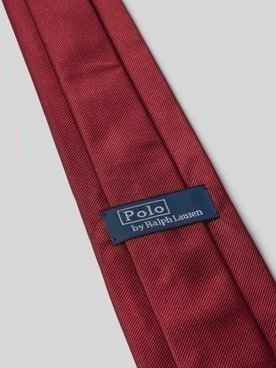 Polo Ralph Lauren Zijden stropdas met logostitching Rood - 3