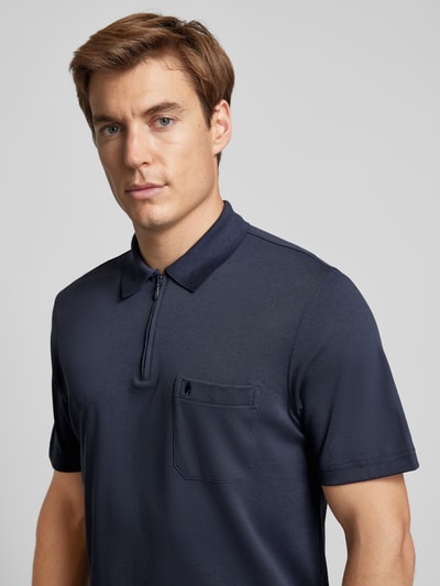 RAGMAN Regular fit poloshirt met borstzak Marineblauw - 3