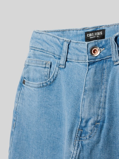 Produktfoto, Straight Fit Jeans mit Logo-Patch Modell 'Gately' von CARS JEANS, hellblau, Baumwoll-Mix, 5-Pocket-Design, Knopf-Reißverschluss, kinder.