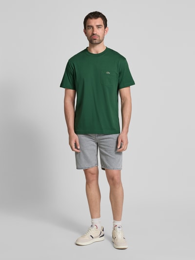 Lacoste T-shirt met borstzak Groen - 1