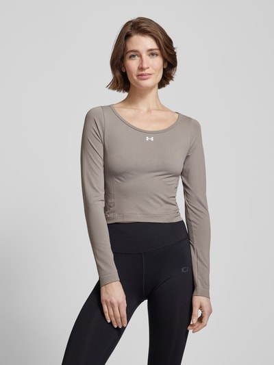 Under Armour Longsleeve met logoprint Taupe - 4