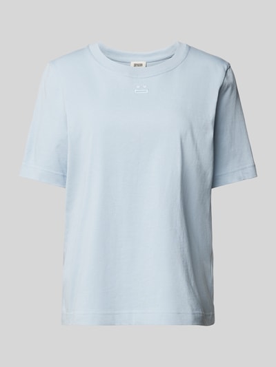 Drykorn T-Shirt mit Label-Stitching Hellblau 2