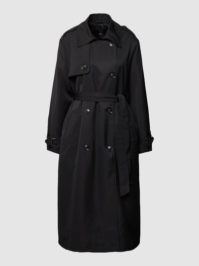 WITHBLACK Trenchcoat mit seitlichen Eingrifftaschen Modell 'Noise' Black 2