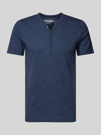 MCNEAL T-shirt z krótką listwą guzikową Ciemnoniebieski 2