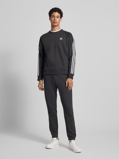 adidas Originals Regular fit sweatshirt met logostitching, model 'Crew' Zwart - 1