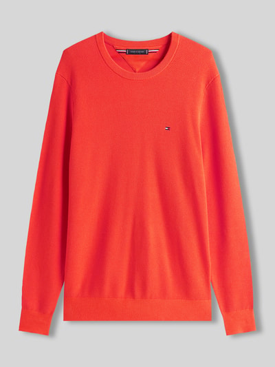 Tommy Hilfiger regular fit gebreide pullover van puur katoen Oranje - 2