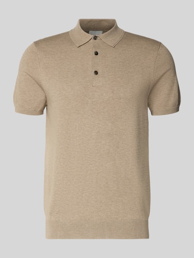 Profuomo Slim Fit Poloshirt aus Lyocell-Mix mit Seiden-Anteil Beige 2