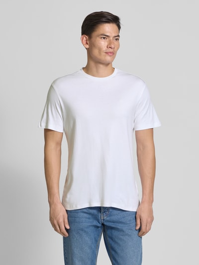 CK Calvin Klein T-Shirt mit Logo-Stitching Modell 'SUPIMA' Weiss 4