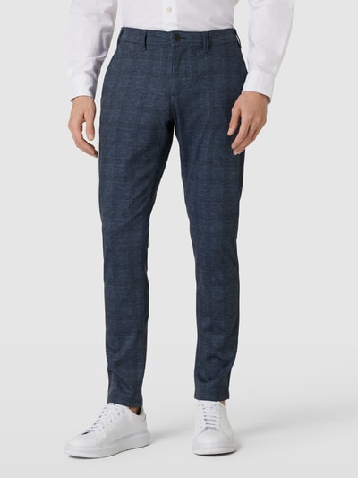 MCNEAL Slim fit broek met glencheck-motief Marineblauw - 4