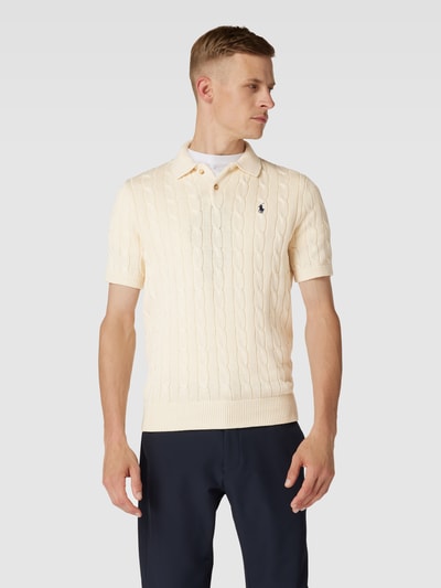 Polo Ralph Lauren Poloshirt mit kurzer Knopfleiste Offwhite 4