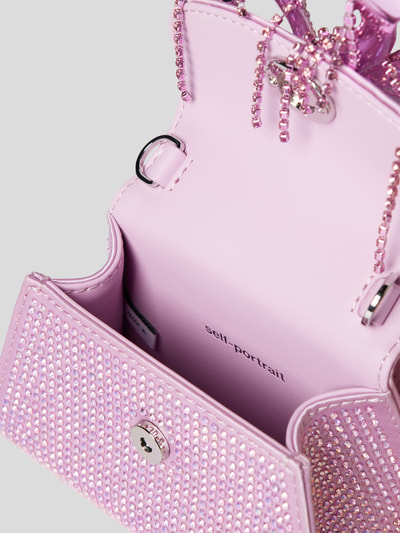 Self-Portrait Handtasche mit Strasssteinbesatz Pink 5