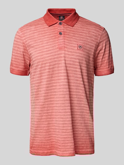 Lerros Regular Fit Poloshirt mit Label-Detail Modell 'SLUB' Rot 2