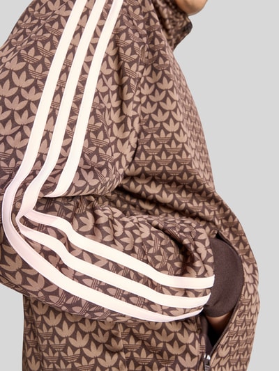 adidas Originals Loose fit trainingsjack Model 'FIREBIRD LOOSE MONOGRAM' Donkerbruin - 3