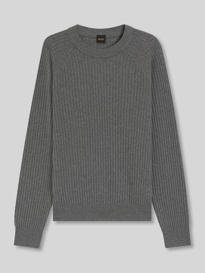 BOSS Orange Regular Fit Pullover aus Woll-Mix  Anthrazit 2