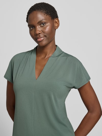 FREE/QUENT Regular Fit Bluse mit V-Ausschnitt Modell 'Yrsa' Dunkelgruen 3