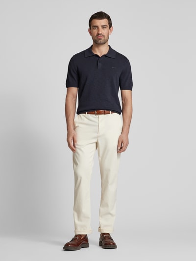 Gant Poloshirt in unifarbenem Design Marine 1