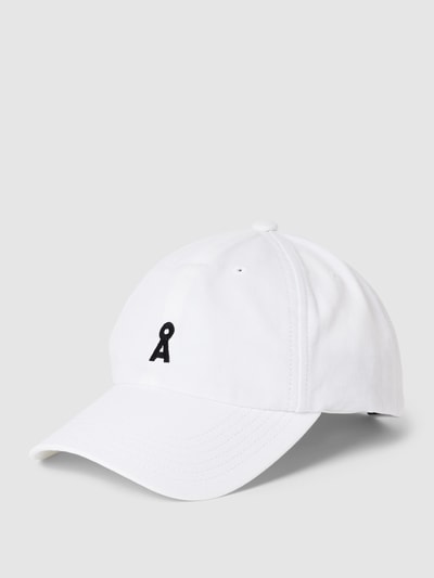 Armedangels Cap mit Label-Stitching Weiss 1