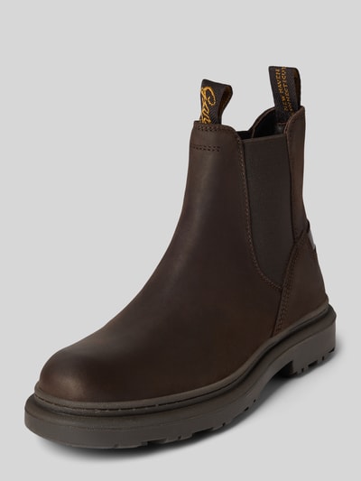 GANT Chelsea Boots aus Leder mit Label-Details Modell 'Timbly' Dunkelbraun 1