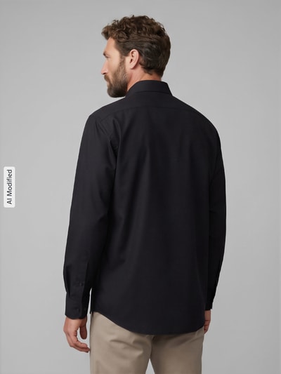 OLYMP Luxor Comfort Fit Businesshemd aus reiner Baumwolle Black 5
