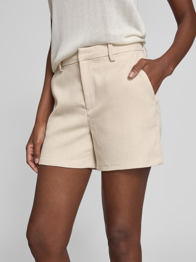 VERO MODA Regular Fit Shorts mit Gürtelschlaufen Modell 'FRIDA' Beige 3