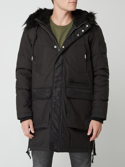 Diesel Parka mit Webpelz - wattiert  Black 4