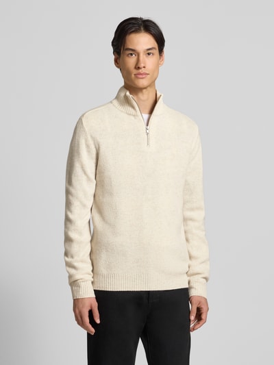 MCNEAL Strickpullover aus Lammwolle Kitt Melange 4