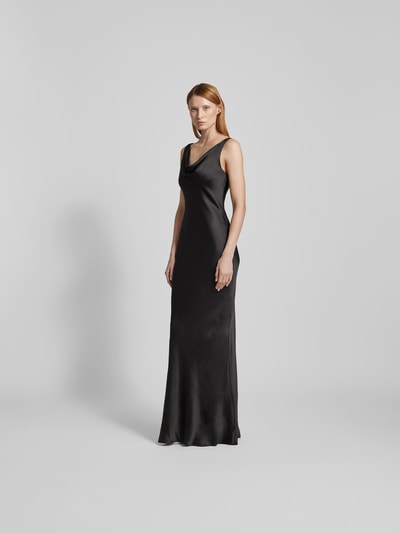 Norma Kamali Maxikleid mit Wasserfall-Ausschnitt Black 1