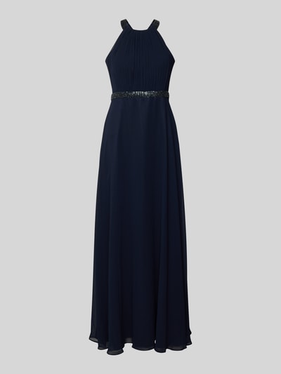 VM by Vera Mont Abendkleid mit Ziersteinbesatz und Raffungen Marine 2