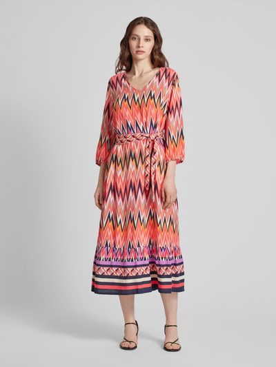 Betty Barclay Midi-jurk met zigzagmotief Rood - 4