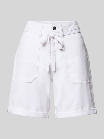 Produktfoto, Regular Fit Jeansshorts aus Baumwoll-Mix von s.Oliver RED LABEL in Weiß mit Denim-Optik, Label-Patch, 5-Pocket-Design, Twill, Mid Waist