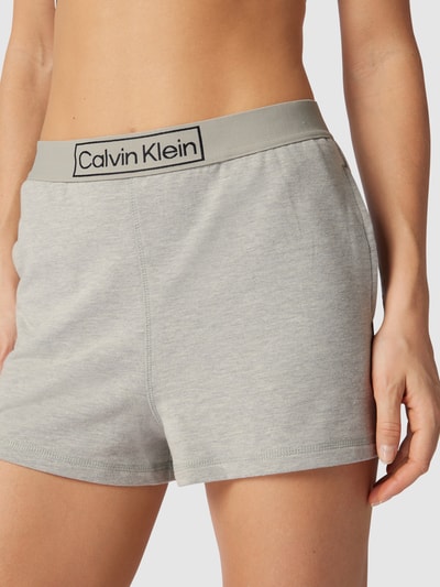 Calvin Klein Underwear Sweatshorts met labelopschrift Zilver gemêleerd - 3