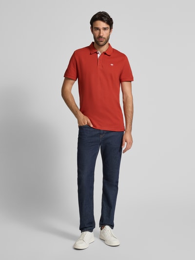 Tom Tailor Regular Fit Poloshirt aus reiner Baumwolle Dunkelrot 1