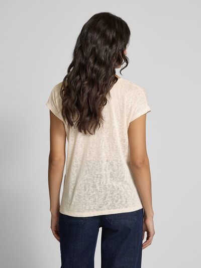 ZABAIONE T-Shirt mit V-Ausschnitt Beige 5