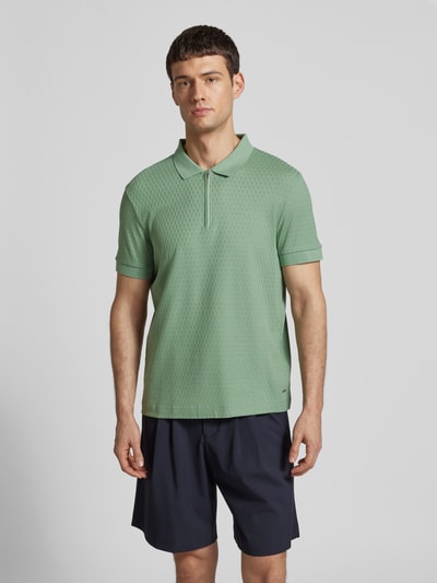 JOOP! Collection Regular Fit Poloshirt mit Strukturmuster Modell 'Brody' Lind 4