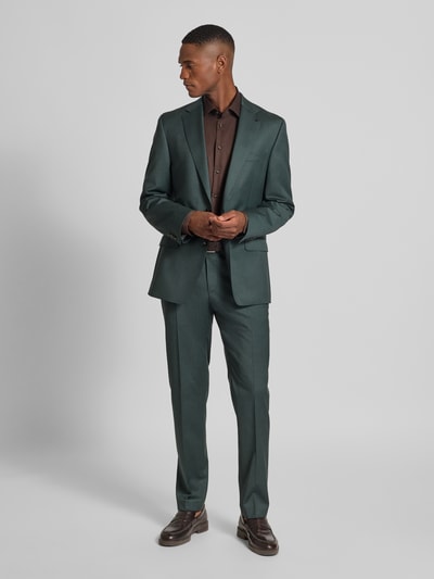 Christian Berg Men Regular Fit Business-Hemd aus reiner Baumwolle mit Kentkragen Mittelbraun 1