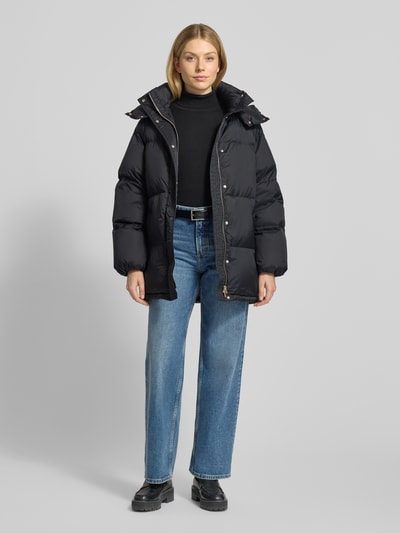 GANT Daunenjacke mit Kapuze und Eingrifftaschen BLACK 1