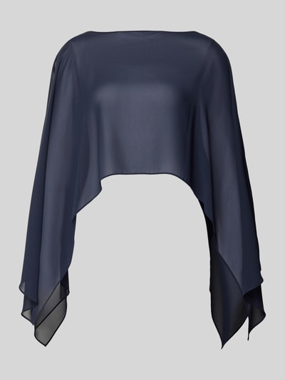 Produktfoto, Relaxed Fit Stola in semitransparentem Design von Christian Berg Cocktail aus dunkelblauem Chiffon mit U-Boot-Ausschnitt.