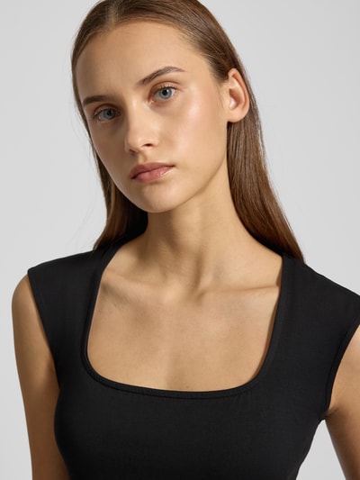 Gina Tricot Body mit Karree-Ausschnitt Modell 'Soft touch' Black 3