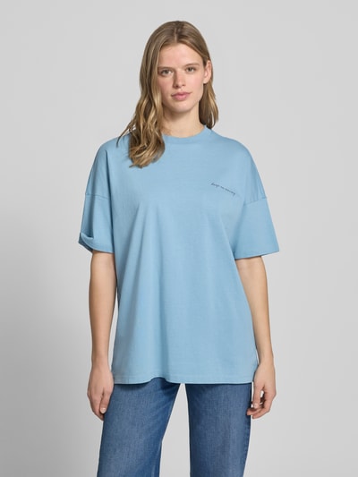 Marc O'Polo DENIM Oversized T-Shirt aus reiner Baumwolle Rauchblau 4